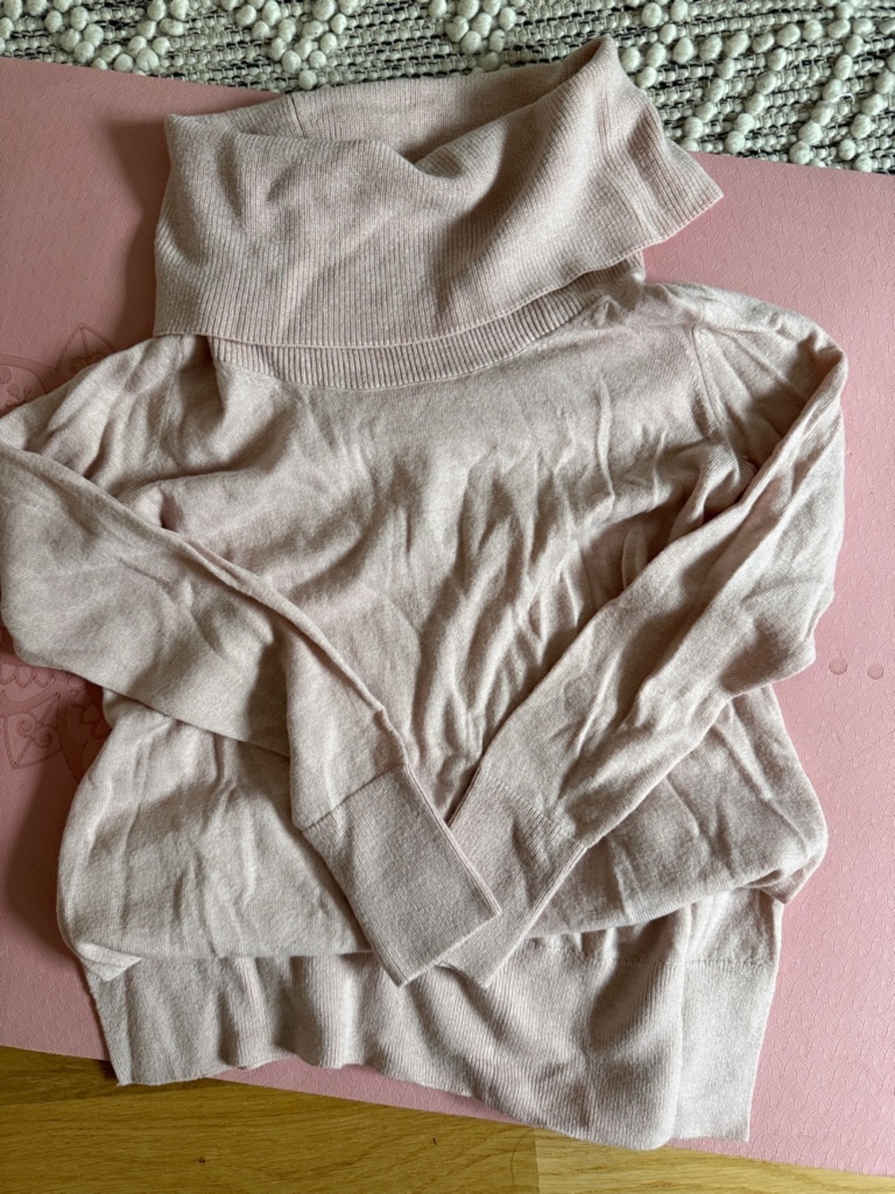 LOFT Blush Pink Cowl Neck Sweater